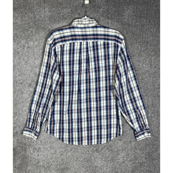 Gap Standard Fit Button Down Shirt Mens Size Medium Blue Plaid Chest Pocket NWT - Picture 2 of 10